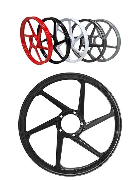 voorwiel/achterwiel fast-arrow aluminium sport-1 6 spaaks 17-inch zwart glans X30