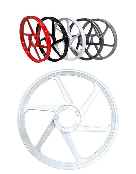 voorwiel/achterwiel fast-arrow aluminium sport-1 6 spaaks 17-inch wit X30