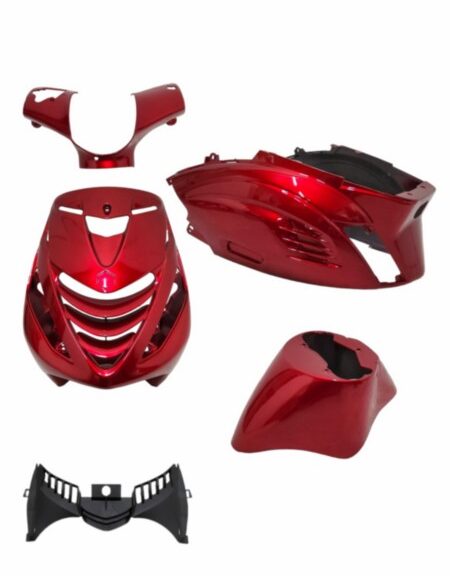 plaatwerkset DMP model SP RS-1 air rood bordeaux glans 5-delig zip 100/125