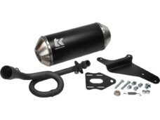 uitlaat Turbokit ovaal euro-5 Gmax zwart/alu zip 4t 3v
