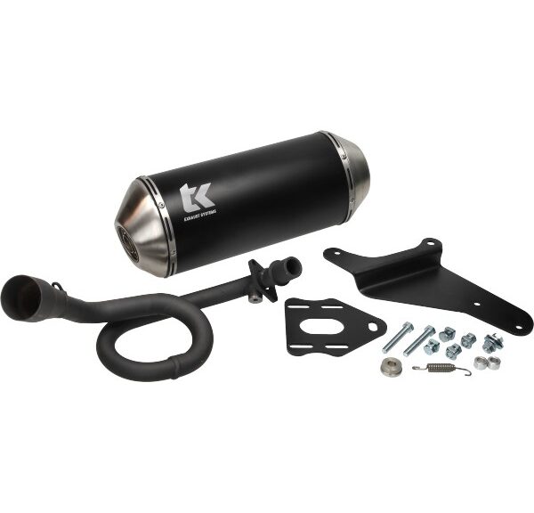 uitlaat Turbokit ovaal euro-5 Gmax zwart/alu zip 4t 3v