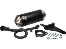 uitlaat Turbokit ovaal euro-4 Gmax zwart/alu zip 4t 3v m4t197-n