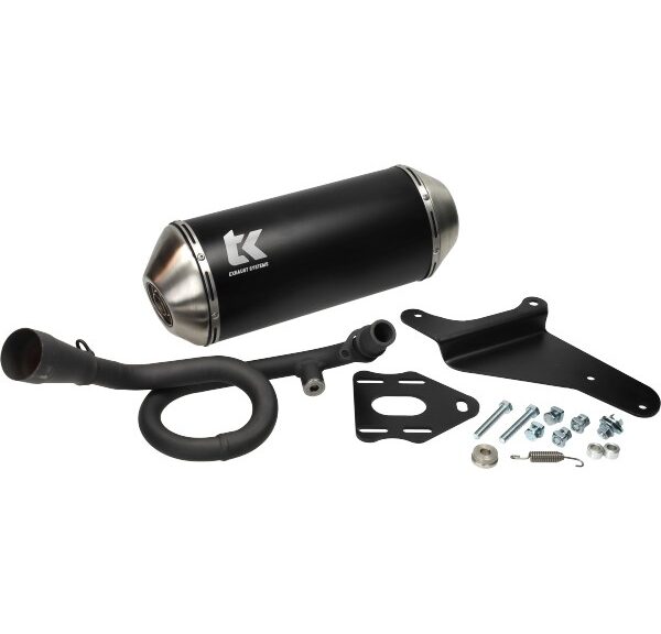 uitlaat Turbokit ovaal euro-4 Gmax zwart/alu zip 4t 3v