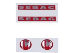 Stickerset Voorvorkpoot (made In Eu) Sebac 4 Delig Rood/wit Piaggio