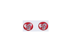 Stickerset Voorvorkpoot (made In Eu) Sebac 2 Delig Rood/wit Piaggio