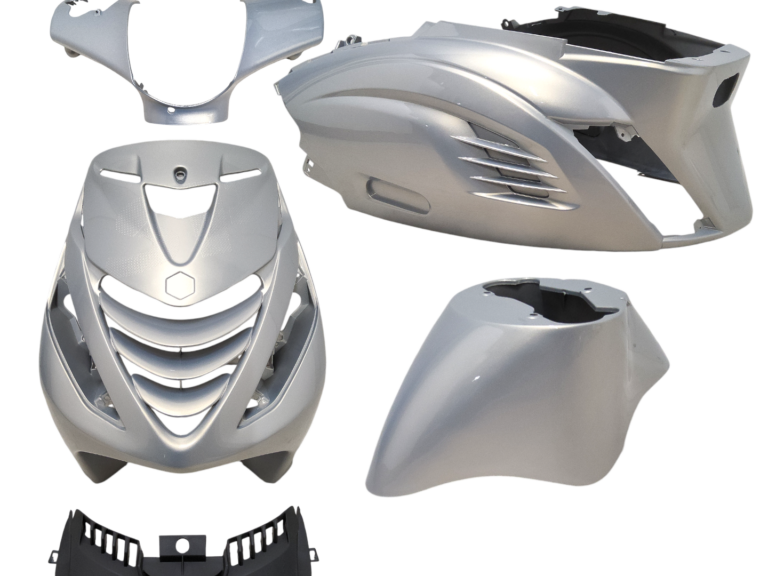 Plaatwerkset DMP model SP RS-1 air platinum zilver 5-delig zip 100/125