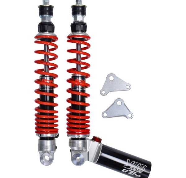schokbrekerset yss achter g-top gasgevuld 340mm rood/zwart gts alle mod.