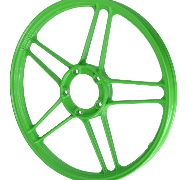 voorwiel/achterwiel fast-arrow sterwiel aluminium 10 spaaks 17 inch groen fluor X30