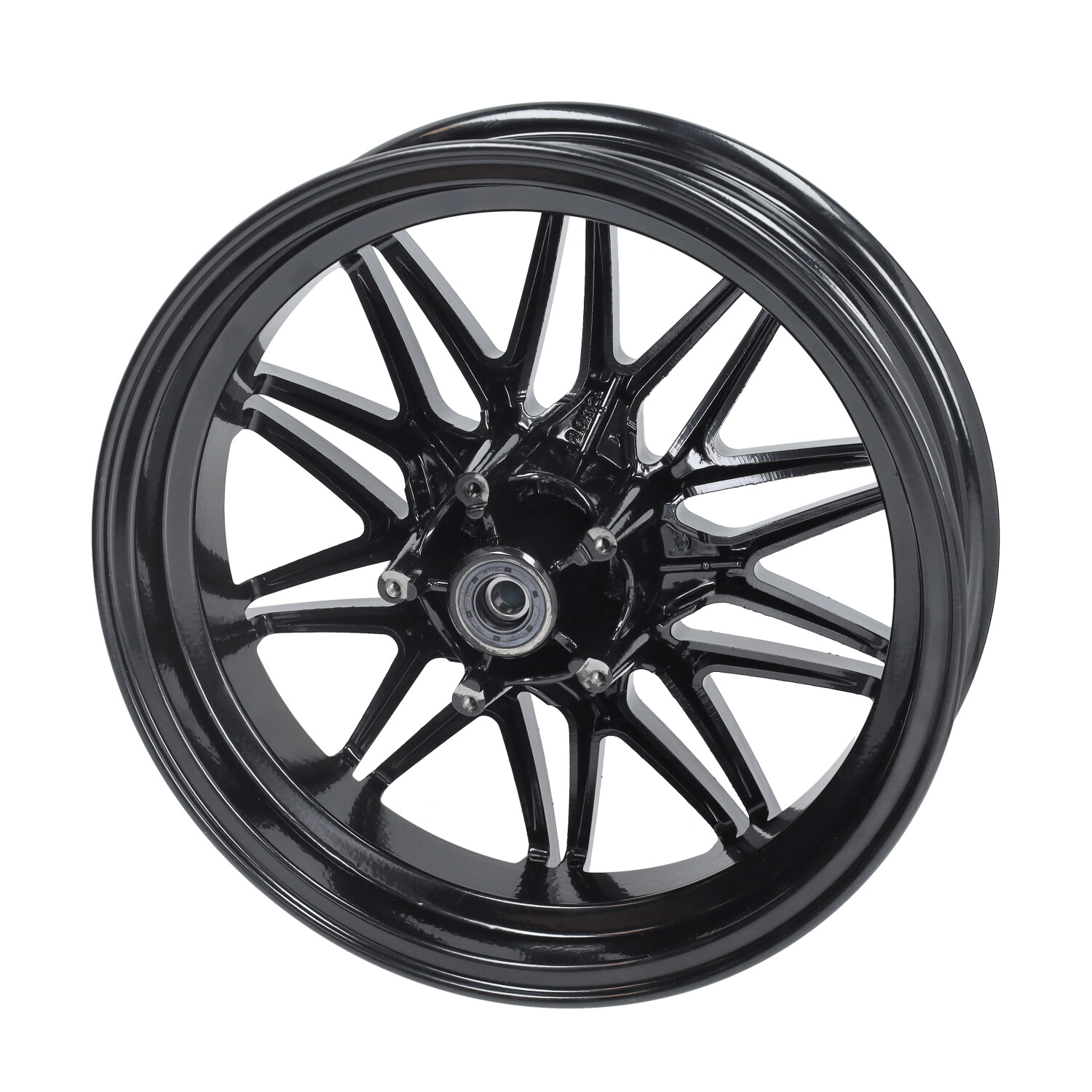 Wielset Fast Arrow Pro 11 En 12 Inch Wiel + Oversized Remschijfset Zwart Glans Piaggio, Zip2000, Zip 2t , Zip 4t - Afbeelding 7