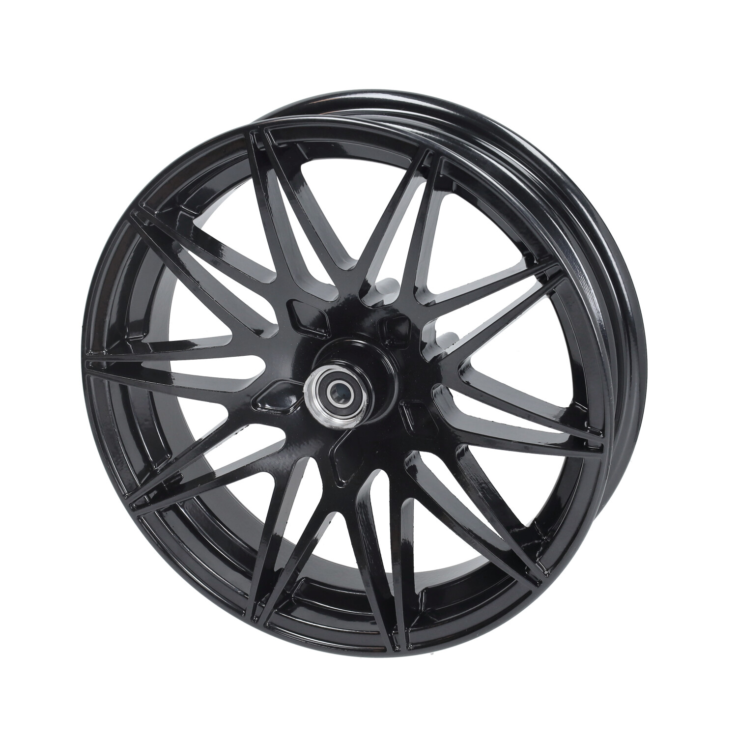 Wielset Fast Arrow Pro 11 En 12 Inch Wiel + Oversized Remschijfset Zwart Glans Piaggio, Zip2000, Zip 2t , Zip 4t - Afbeelding 8