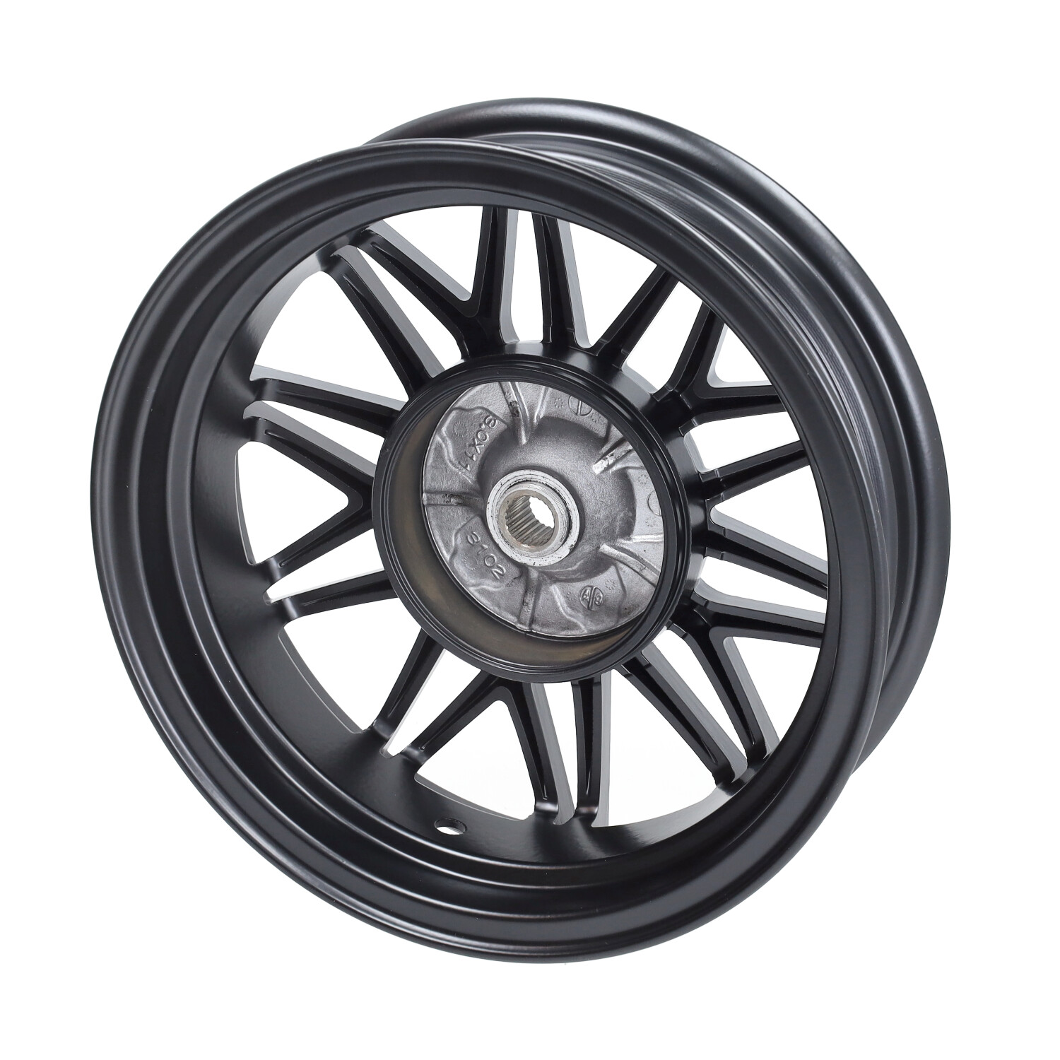 Wielset Fast Arrow Pro 11 En 12 Inch Wiel + Oversized Remschijfset Zwart Mat Piaggio, Zip2000, Zip 2t , Zip 4t - Afbeelding 5