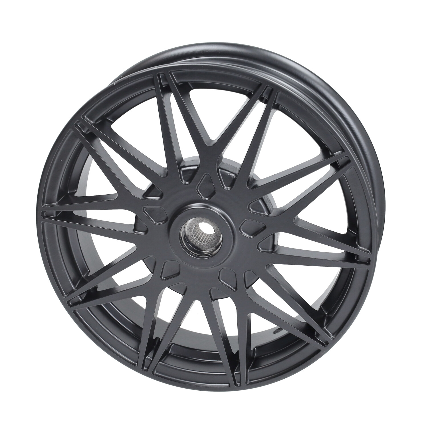 Wielset Fast Arrow Pro 11 En 12 Inch Wiel + Oversized Remschijfset Zwart Mat Piaggio, Zip2000, Zip 2t , Zip 4t - Afbeelding 6