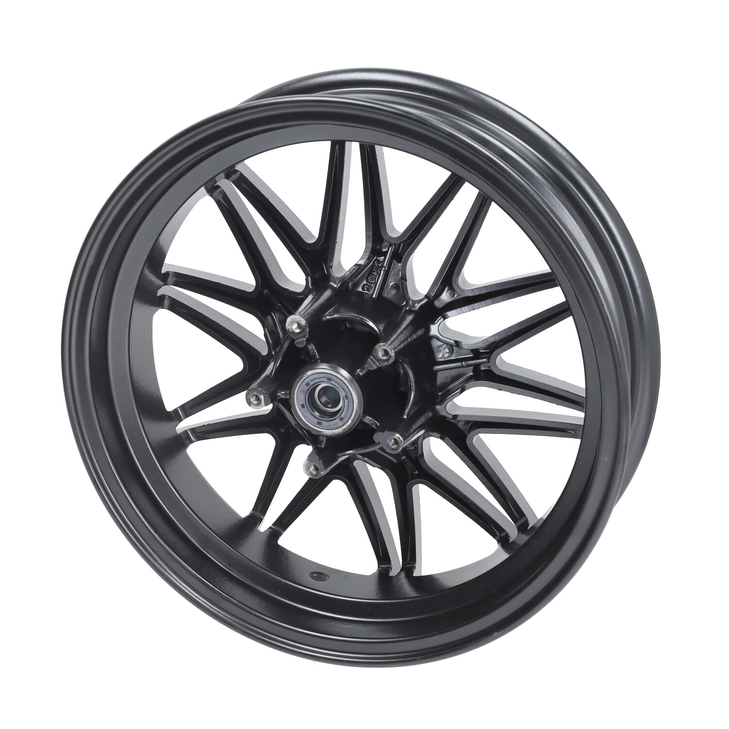 Wielset Fast Arrow Pro 11 En 12 Inch Wiel + Oversized Remschijfset Zwart Mat Piaggio, Zip2000, Zip 2t , Zip 4t - Afbeelding 7