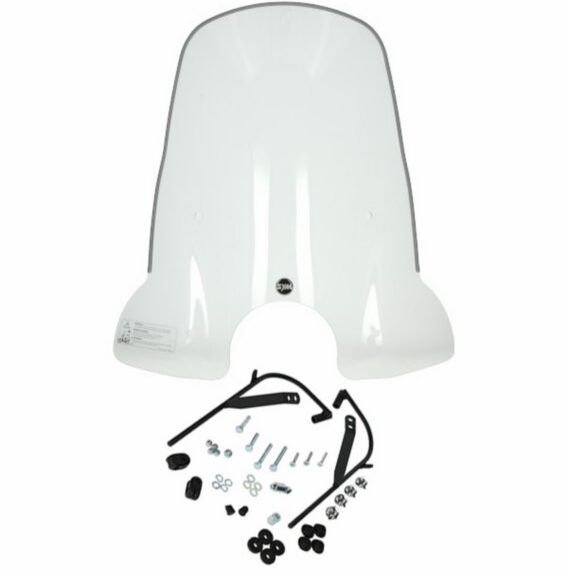 windscherm Sym origineel met bevestigingsset hoog helder fiddle 2 sy530-ala-00l