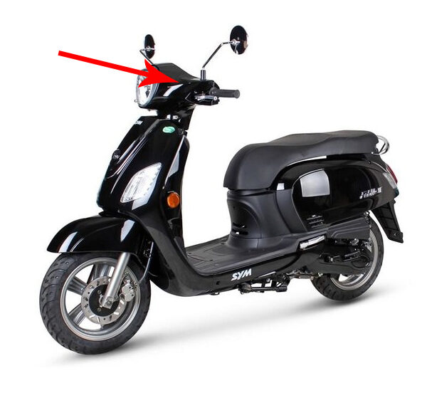 Stuurkap Sym origineel zwart — geschikt voor Sym Fiddle 3 53205-xfa-000-kg
