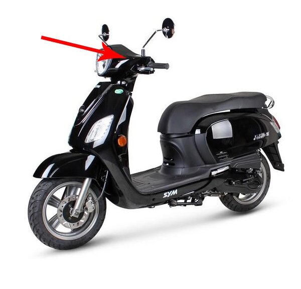 stuurkap Sym origineel zwart fiddle 3 53205-xfa-000-kg