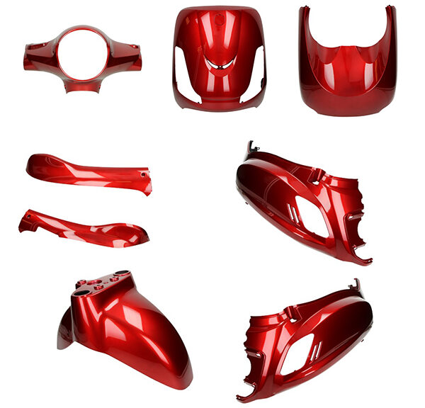 Plaatwerkset model rood bordeaux 8-delig fiddle 2