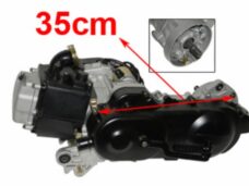 motorblok compleet 10 inch korte as (1x schok) china retro/torino