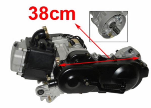 motorblok compleet 12 inch korte as (1x schok) btc