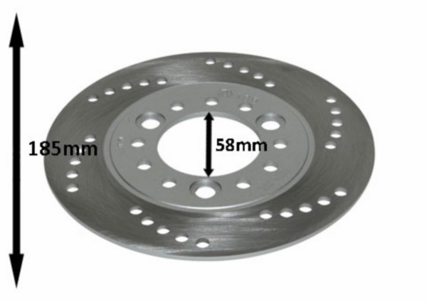 remschijf 3-gaats voor 185mm iva E-Go S4