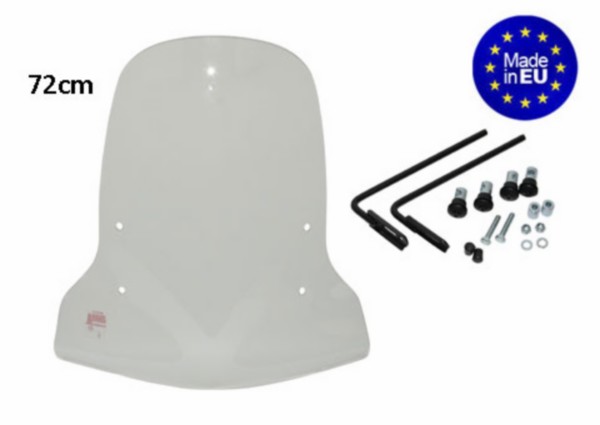windscherm Regia met bevestigingsset hoog (made in EU) 72cm helder cs50