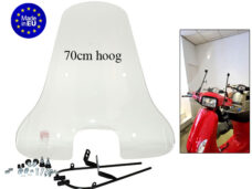 Windscherm Regia met bevestigingsset hoog vierkante koplamp 70cm helder — geschikt voor AGM