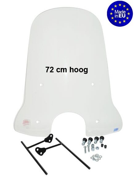 windscherm Regia met bevestigingsset hoog (made in EU) AGM swan/ riva2/tres 72cm helder btc
