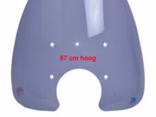 windscherm Regia met bevestigingsset hoog (made in EU) Grande retro 67cm smoke cello/allo