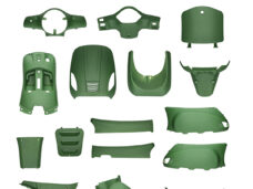 Plaatwerkset (ronde+vierkante koplamp) groen leger mat — geschikt voor AGM vx50s