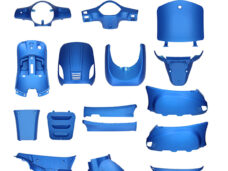 Plaatwerkset (ronde+vierkante koplamp) blauw mat — geschikt voor AGM vx50s