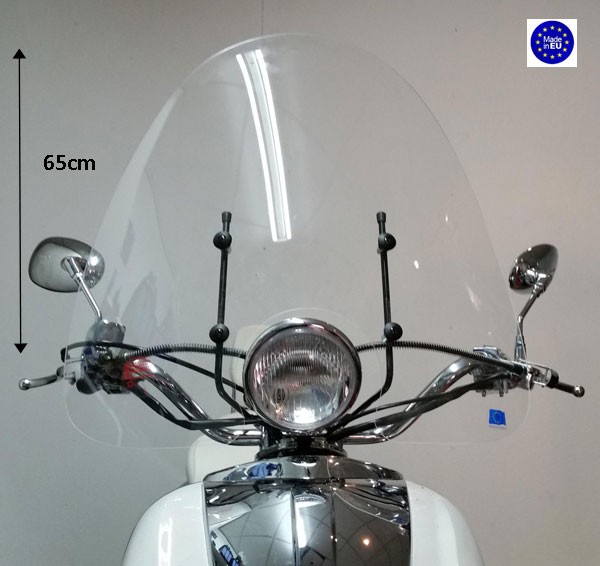 windscherm Regia met bevestigingsset hoog (made in EU) breed 65cm helder agm