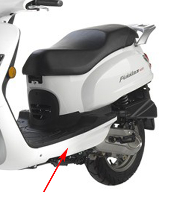 Zijskirt Sym origineel links wit — geschikt voor Sym Metallic Fiddle