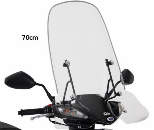 windscherm Sym origineel met bevestigingsset hoog 70cm helder jet4-4t