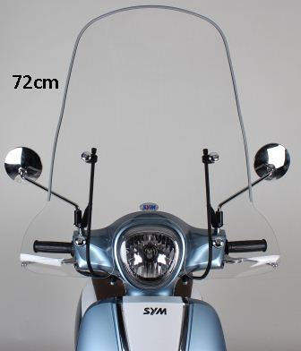 Windscherm Sym origineel met — geschikt voor Sym Bevestigingsset Hoog 72cm Helder Fiddle 3