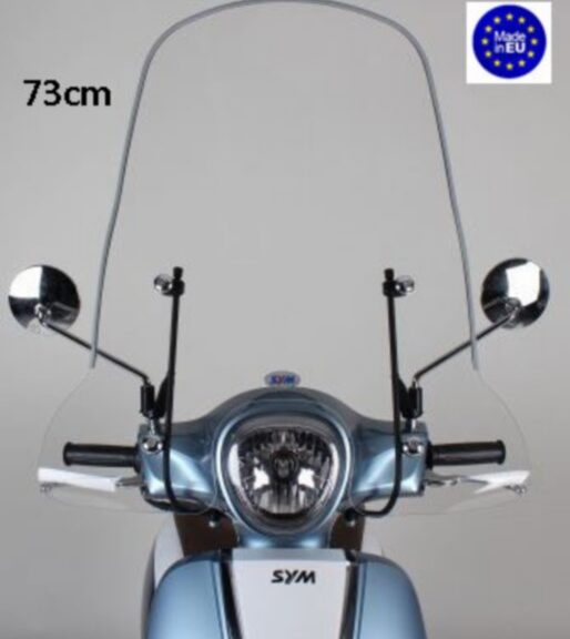windscherm Regia met bevestigingsset hoog (made in EU) mod. orig 73cm helder fiddle 3