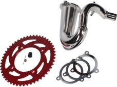 uitlaatbocht 101 octane tandwiel euro-4 opvoerkit chroom beta track