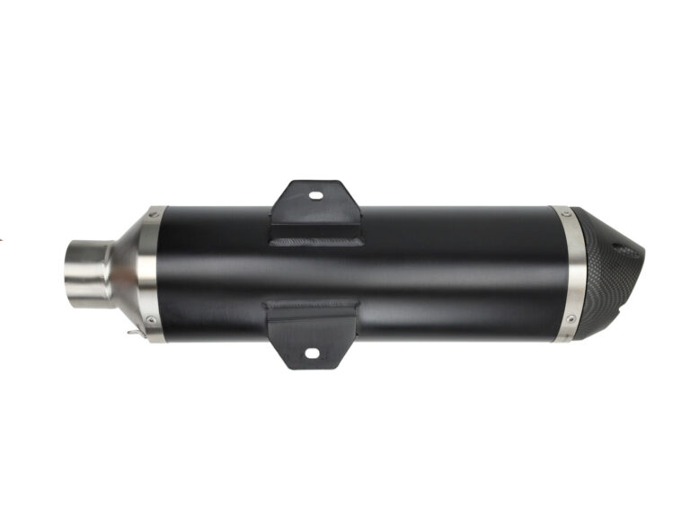 Uitlaat Polini Euro-4 Racing Rvs Piaggio Zwart Mp3 500cc 190.0065