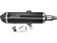 uitlaat polini euro-4 racing RVS piaggio zwart mp3 500cc 190.0065