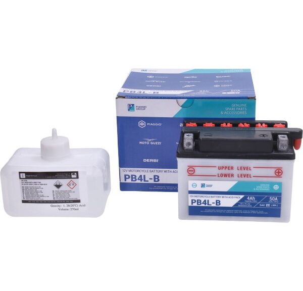 accu Piaggio origineel pb4l-b 12v 4amp sco piaggio 2t 1l004079