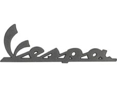 embleem Piaggio origineel woord [vespa] voorscherm euro-4/5/5+ antraciet elettrica