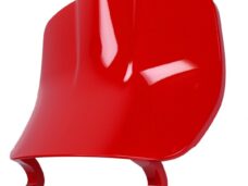 beenschilddeksel Piaggio origineel Euro-5+ rood elettrica