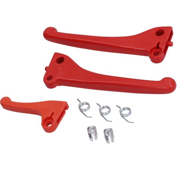 remgreepset + startgreep rood bromfiets vespa