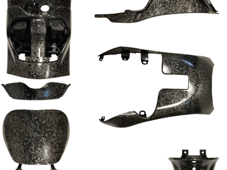 Plaatwerkset binnenzijde compleet forged carbon look 9-delig zip2000