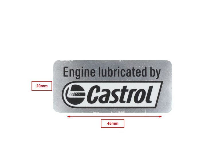 Sticker Piaggio Origineel Woord [castrol] 2h002046