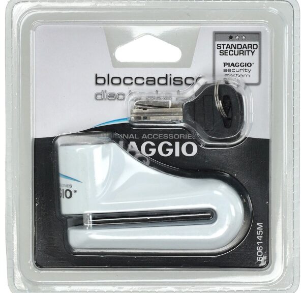 schijfremslot Piaggio origineel 5mm wit Aprilia/Gilera/Piaggio/Vespa 606145m