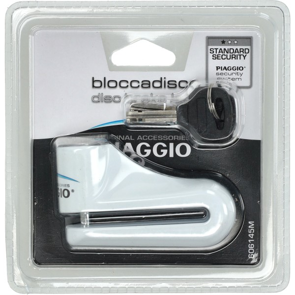 schijfremslot Piaggio origineel 5mm wit Aprilia/Gilera/Piaggio/Vespa 606145m