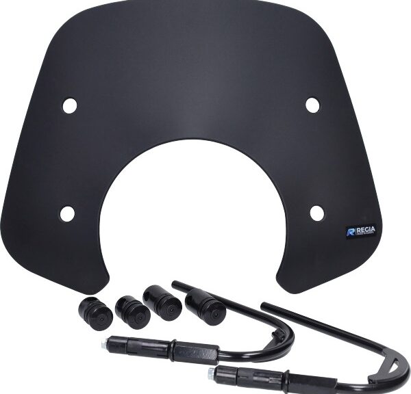 windscherm Regia + bevestigingsset laag (made in EU) >2024 zwart mat vespa