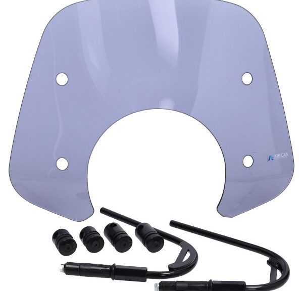 windscherm Regia + bevestigingsset laag (made in EU) >2024 smoke vespa