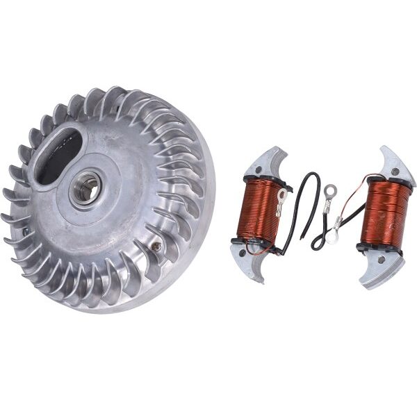 ontst+vliegwielset compleet 6v bromfiets vespa