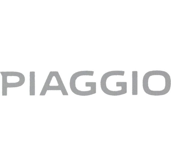 sticker Piaggio origineel woord [piaggio] achterscherm grijs zip 4t 2h003414000a2